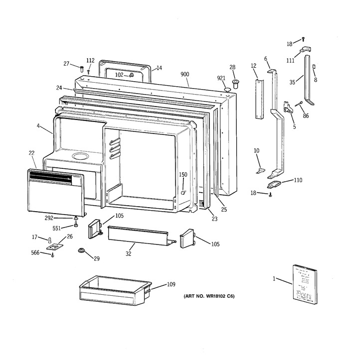 Diagram for TBX25PRYPLWW