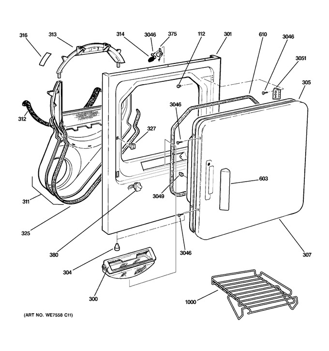 Diagram for DWSR405GB0WW