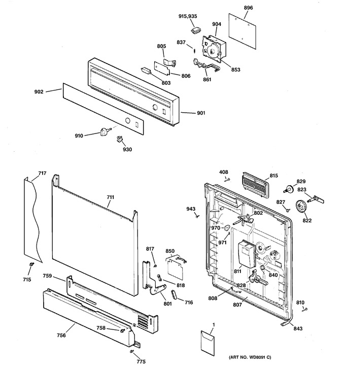 Diagram for HDA1000G02WH