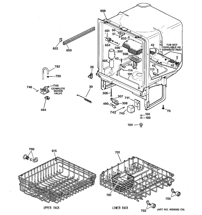 Diagram for HDA1000G02WH