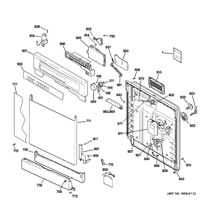 Diagram for EDW3000G03WW