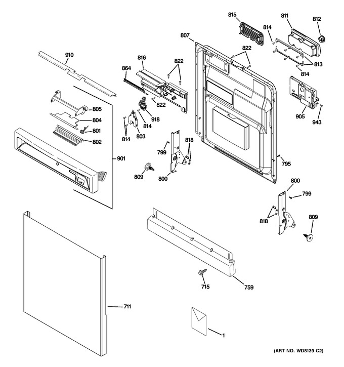 Diagram for PDW8510J03WW
