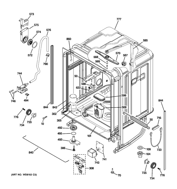 Diagram for PDW8400J03WW