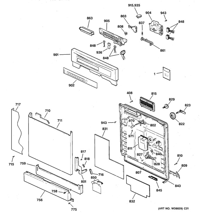 Diagram for GSDL332F00WW