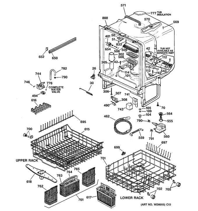 Diagram for GSDL332F00WW