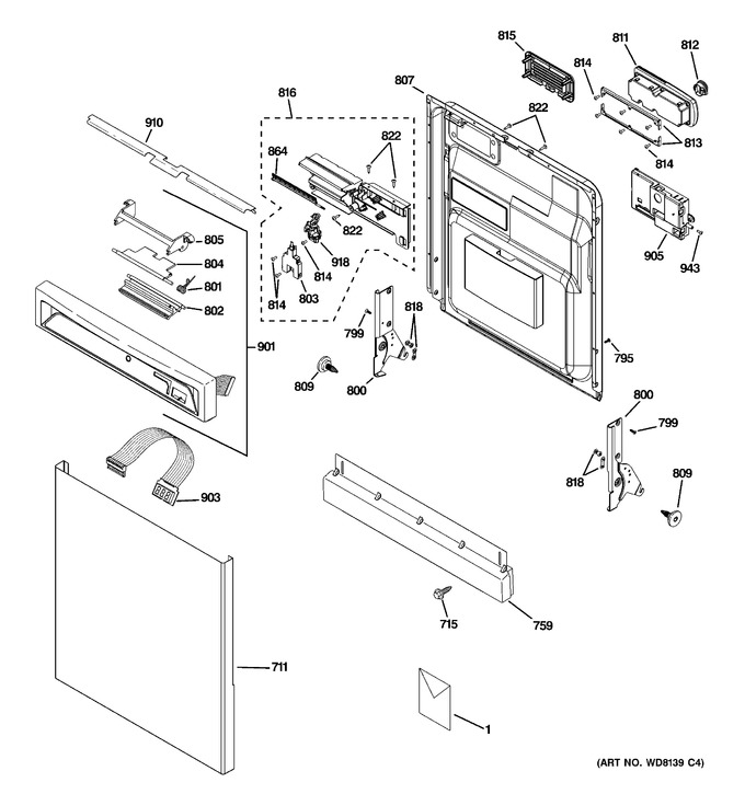 Diagram for PDW8700J03WW