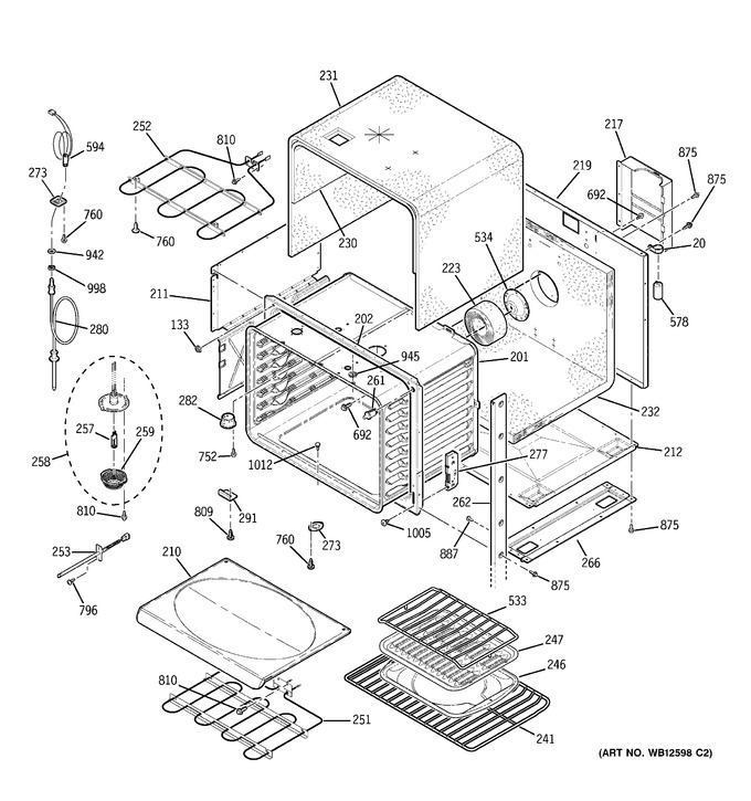 Diagram for ZET958WF1WW