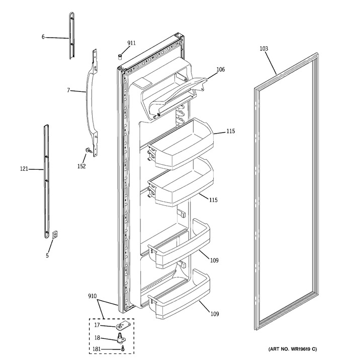 Diagram for GSH25UFRFWW