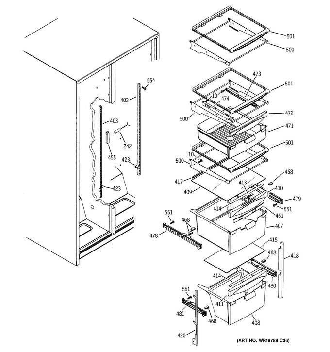 Diagram for GSH25UFRFWW