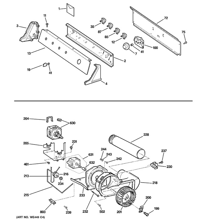 Diagram for DLSR483GE3WW