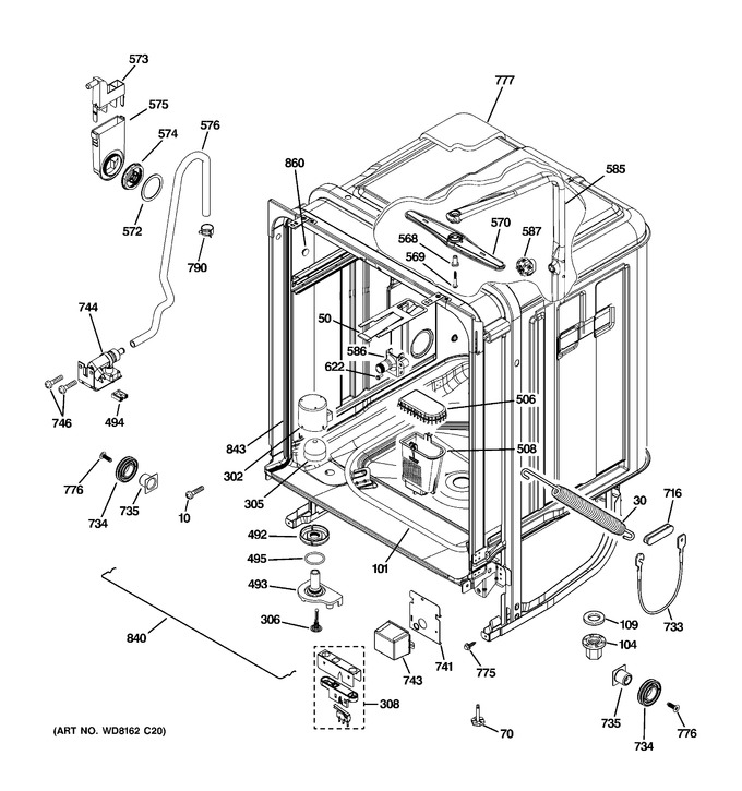 Diagram for PDW8600N20CC
