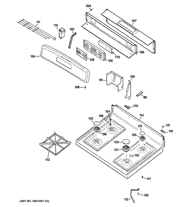 Diagram for JGB280SEN1SS