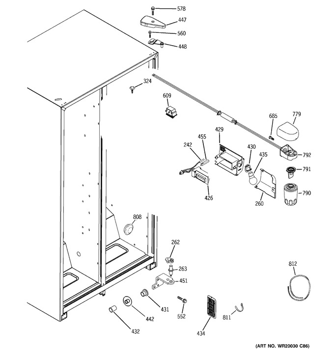 Diagram for HSS25GFTHWW