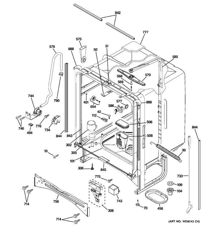 Diagram for PDW7900P00WW