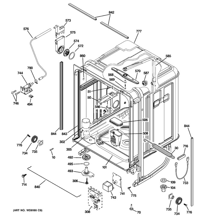 Diagram for PDWT580P00SS