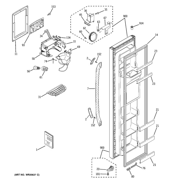 Diagram for GSL22JFXLLB