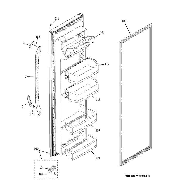 Diagram for GSL22JFXLLB
