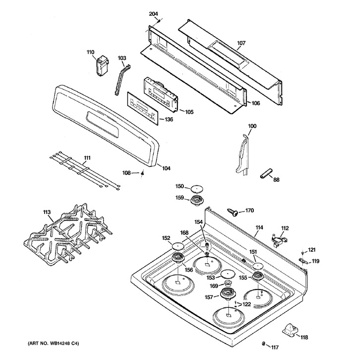 Diagram for JGB281DER3WW