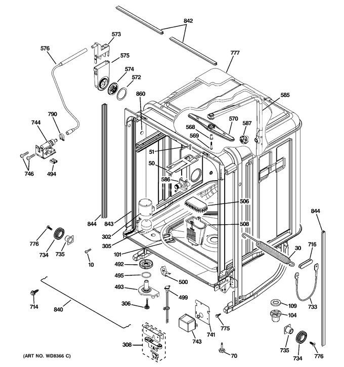 Diagram for PDWT380R10SS