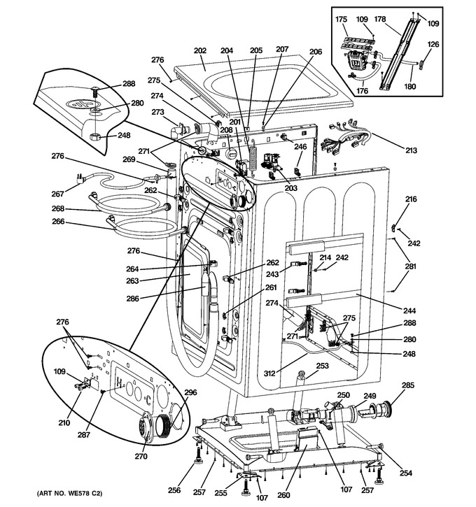 Diagram for GFWS3505L0MV