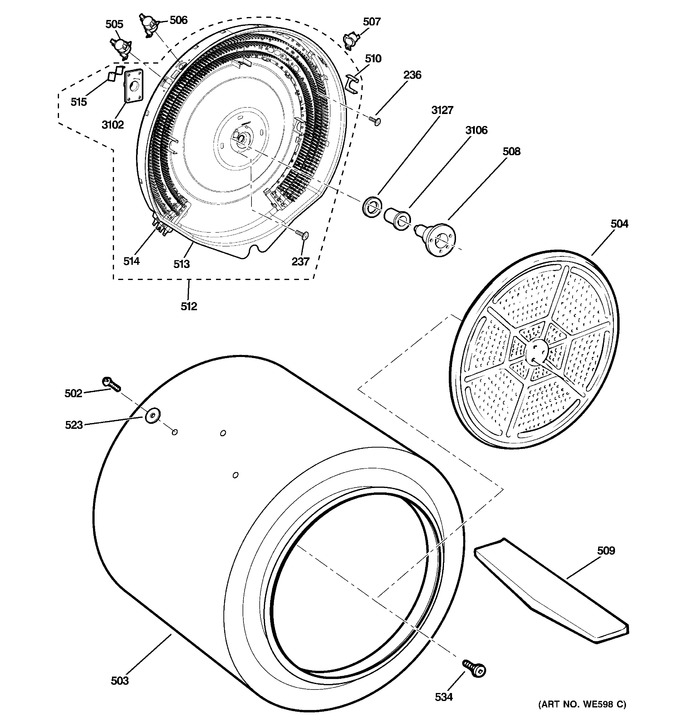 Diagram for GLDS560ED0WW