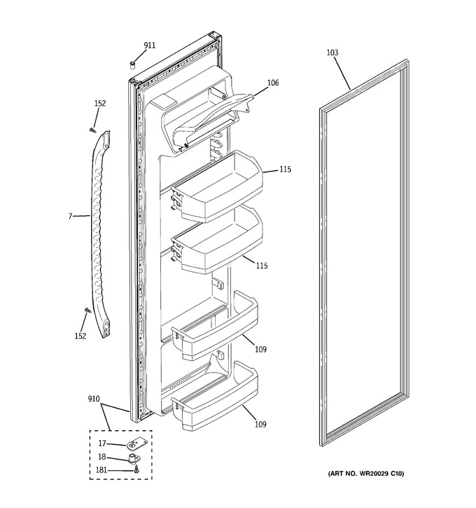 Diagram for GSH25GGBBWW