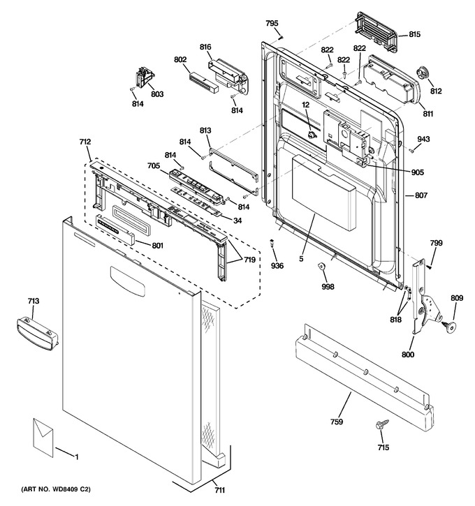 Diagram for GDWT166V00SS