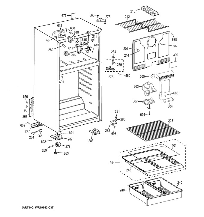 Diagram for GTH16DBEFLWW