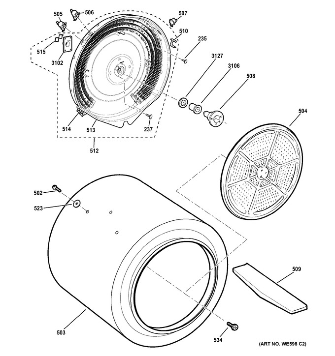 Diagram for GTDS560EF2WS