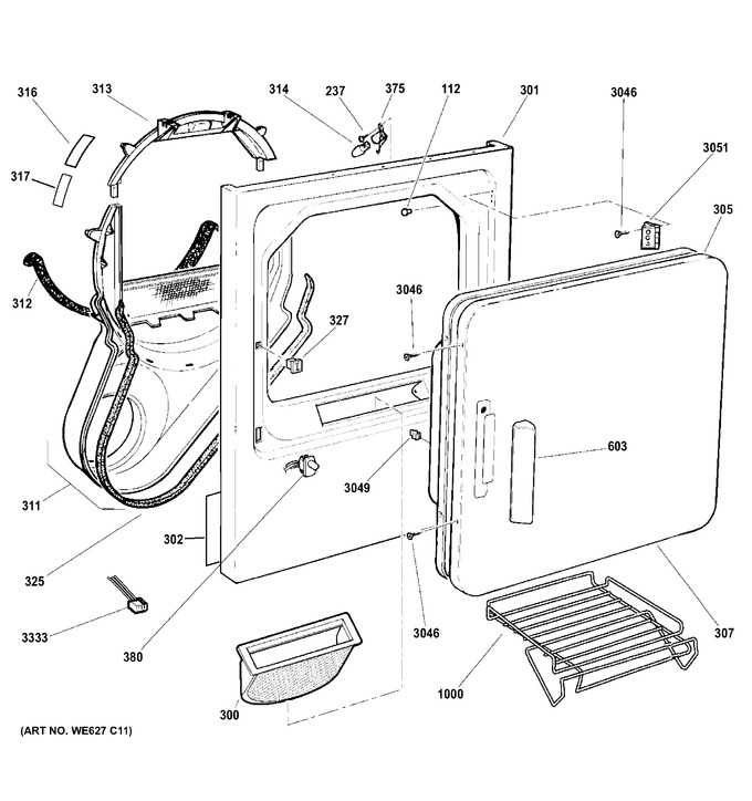 Diagram for GLDS560ED1WW