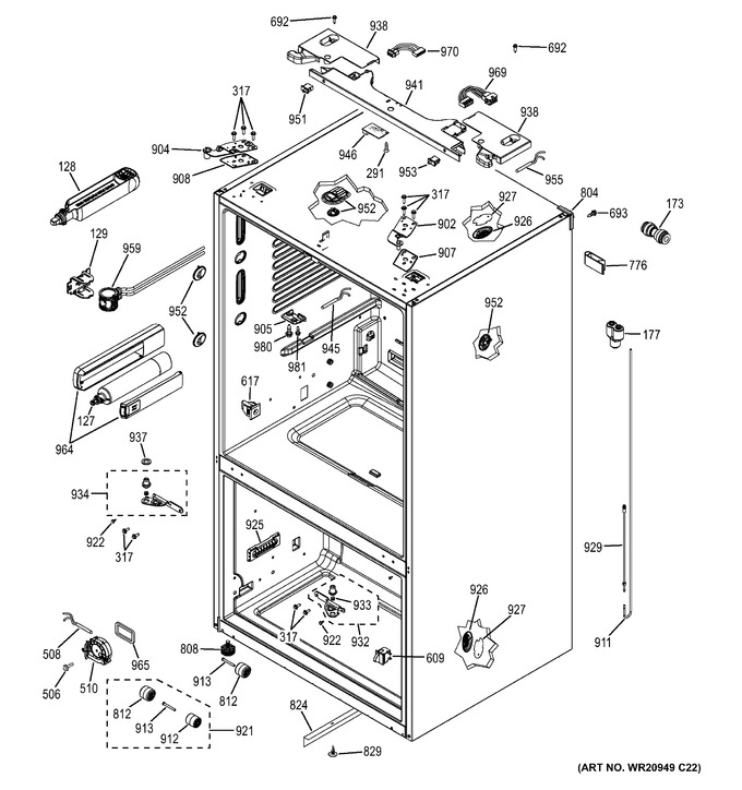 Diagram for GFE27GGDCWW