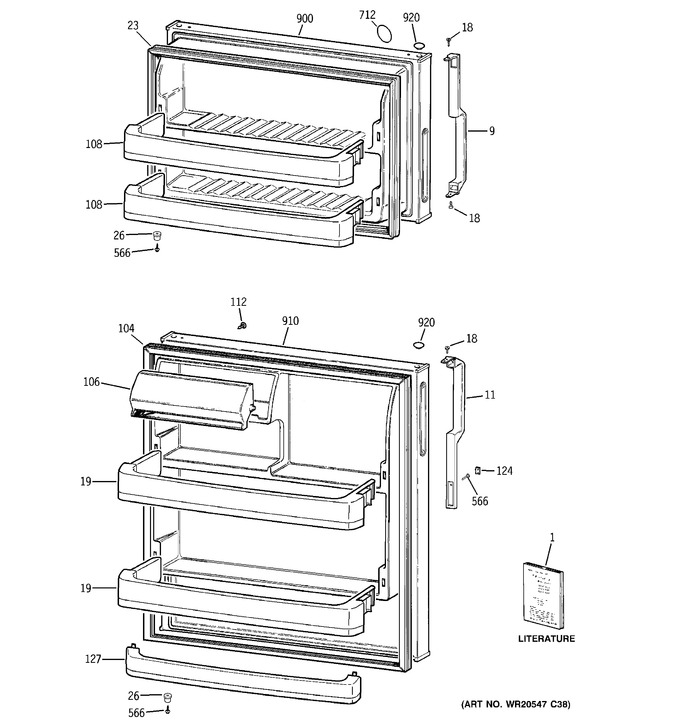 Diagram for GTH18GBDCRWW