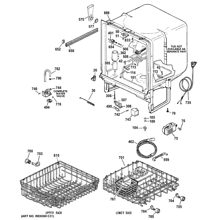 Diagram for GSD2101V50WW