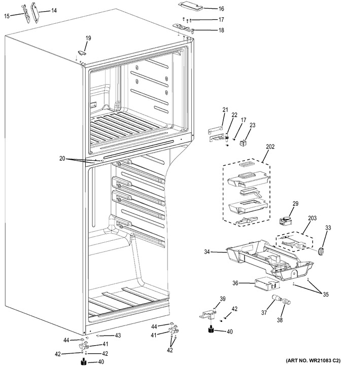 Diagram for GTE21GTHBWW