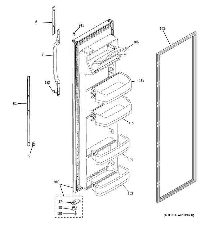 Diagram for GSH25JFRFWW