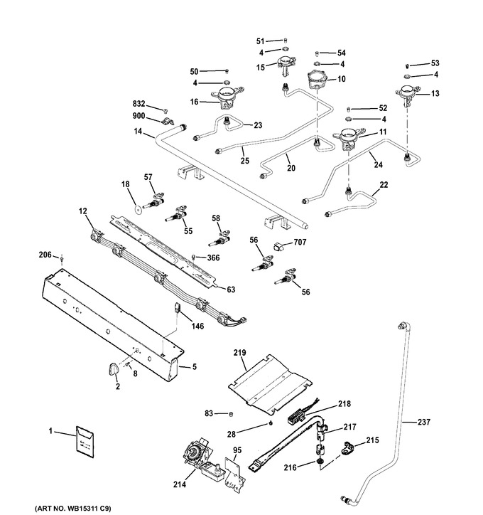 Diagram for JGBS66EEK1ES