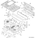 Diagram for 2 - Control Panel & Cooktop
