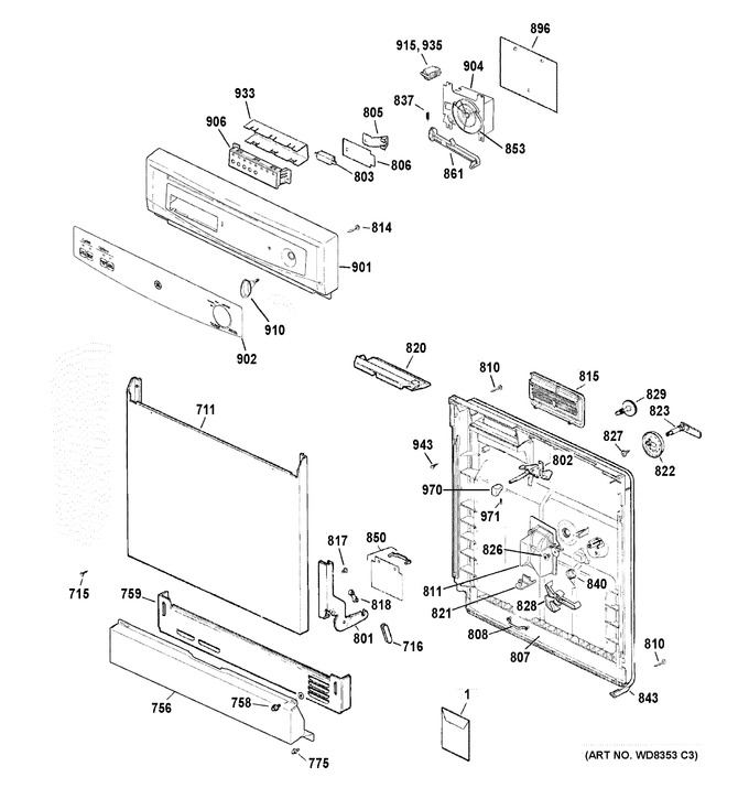 Diagram for GSD3300D35WW
