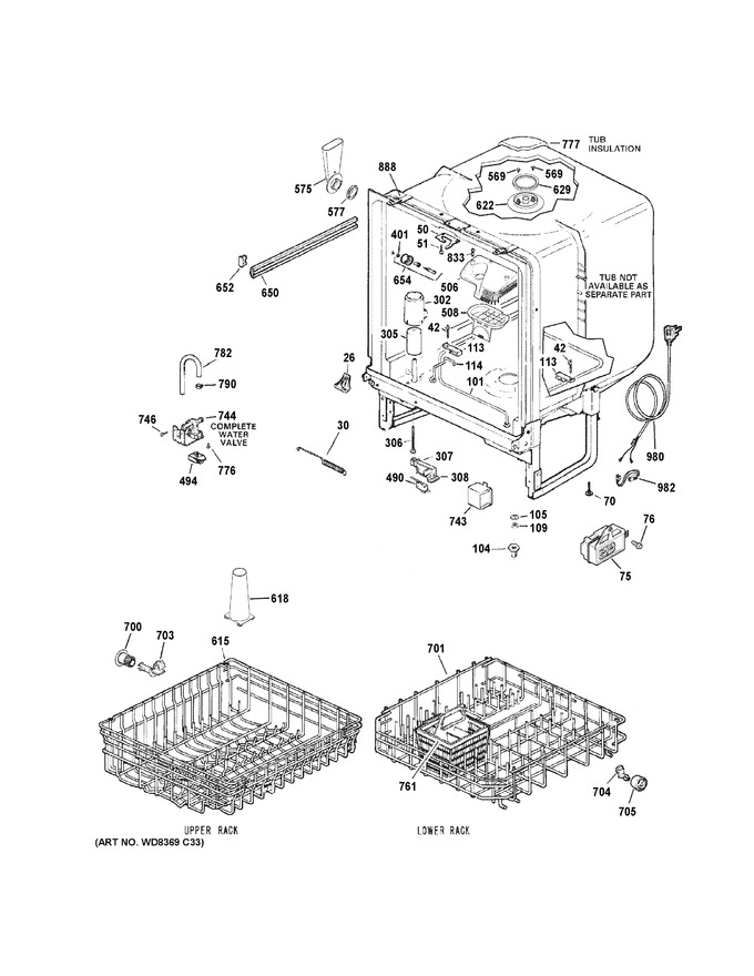 Diagram for GSD3301K00BB
