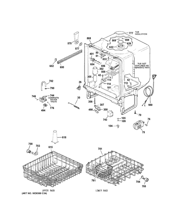 Diagram for GSD3361K00SS
