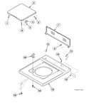 Diagram for Cabinet Top, Loading Door And Control Hood Rear Panel
